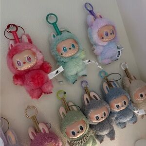 Colorful Plush Keychain Set